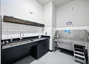 Thumbnail 54 of 59 - Pet Spa with A kitchen with a sink and a stainless steel Bath area at The Garrison Luxury Apartment Homes, Fountain, CO 80817