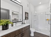 Thumbnail 8 of 12 - Primary Bathroom at Switch Luxury Apartments, Colorado Springs