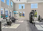 Thumbnail 89 of 124 - Fitness center with cardio equipment and strength machines at Velara Luxury Apartments, Florida