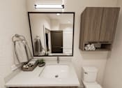 Thumbnail 9 of 19 - Bathroom White Sink at Heritage on Hover Apartments, Longmont