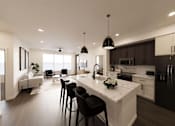 Thumbnail 29 of 45 - Kitchen with Island at The Union Flats at Fishers District, Fishers, Indiana