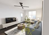 Thumbnail 6 of 23 - Living Room With TV at The Liliana Apartment Homes, Pooler, GA 31322