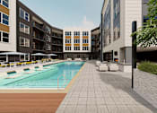 Thumbnail 7 of 45 - Clear Pool at The Union Flats at Fishers District, Fishers