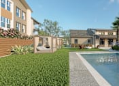 Thumbnail 14 of 23 - Pool With Cabana at The Liliana Apartment Homes, Pooler