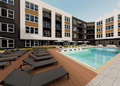 Thumbnail 1 of 45 - Sun loungers at The Union Flats at Fishers District, Indiana, 46037