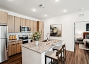 Thumbnail 54 of 105 - Island Kitchen at The Pullman Luxury Apartments, Atlanta, 30349