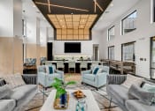 Thumbnail 31 of 31 - a living room filled with furniture and a large window  at Prism at Diamond Ridge, Moon Township, PA