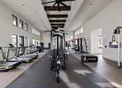 Thumbnail 17 of 115 - A gym with treadmills, elliptical machines and other exercise equipment. at Terrassa Luxury Apartments, St. Augustine