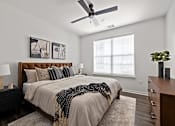 Thumbnail 41 of 59 - Bedroom With Ceiling Fan at The Levi Luxury Apartments, Georgia