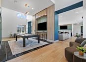 Thumbnail 46 of 64 - Billiards Table In Clubhouse at The Quinn Luxury Apartments, Pensacola, 32526