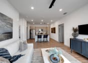 Thumbnail 38 of 88 - Living Room With Kitchen at The Depot, Raymore, MO, 64083