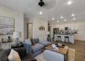 Thumbnail 9 of 38 - a living room with couches and a coffee table  at Upland Flats, Colorado Springs, CO