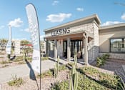 Thumbnail 17 of 108 - a rendering of a building with cactus in front of it at The Maddox Luxury Apartment Homes, Arizona  