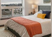 Thumbnail 17 of 20 - Elevation16 apartments In White Center, WA - Elevation16 - Spacious Bedroom With A Large Window