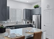 Thumbnail 4 of 23 - Gourmet Kitchen with Island at Avilla Boat Club, Fort Worth, TX 76179