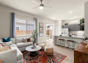 Thumbnail 14 of 22 - Modern Living Room at Avilla Berry Creek Highlands, Georgetown, TX 78633