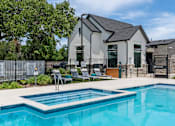 Thumbnail 9 of 22 - Resort-Style Pool & Hot Tub at Avilla Berry Creek Highlands, Georgetown, TX 78633