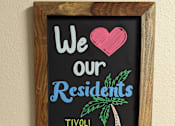 Thumbnail 10 of 31 - a framed sign that says we our residents and our residentsovy apartments at Tivoli Apartments of Orlando, Oviedo, 32765