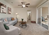Thumbnail 31 of 39 - Living room with furniture at Stoneridge Apartments, Gainesville, 32608
