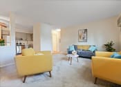 Thumbnail 5 of 28 - a living room with couches and chairs and a coffee table at Aspen Ridge Apartments, West Chicago, 60185
