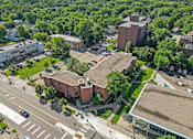 Thumbnail 18 of 25 - an aerial view of the courthouse and neighboring buildings in the city