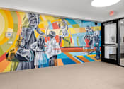 Thumbnail 17 of 26 - a mural on the wall of a room with columns