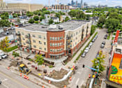 Thumbnail 21 of 35 - an overhead view of a building with a construction site