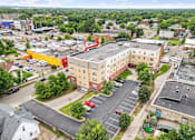 Thumbnail 13 of 35 - an aerial view of a building in the city