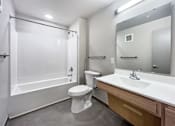Thumbnail 16 of 22 - the preserve at ballantyne commons bathroom with sink toilet and shower