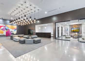 Thumbnail 29 of 35 - a rendering of the lobby at the flats at big tex apartments in san antonio