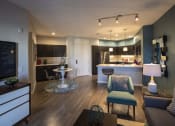 Thumbnail 19 of 28 - a kitchen and living room in a 555 waverly unit