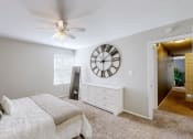 Thumbnail 25 of 30 - Bedroom with cozy bed at Halsey Flats, Louisville, KY
