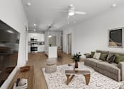 Thumbnail 12 of 21 - Living Area With Kitchen View at Forest Edge Apartments, Indiana