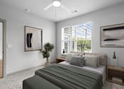 Thumbnail 16 of 21 - Comfortable Bedroom at Forest Edge Apartments, Indiana, 47111