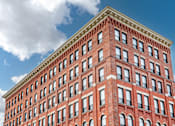 Thumbnail 45 of 68 - Red building exterior at 206 Flats Apartments, Spokane, Washington