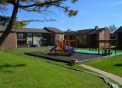 Thumbnail 12 of 24 - Outdoor pool side at Overton Park Apartments, Dallas, Texas