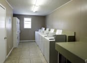 Thumbnail 8 of 19 - an empty room with a row of washing machines in it