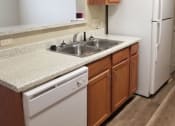Thumbnail 12 of 14 - a kitchen with a sink a dishwasher and a refrigerator