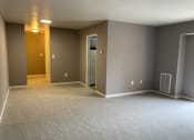 Thumbnail 12 of 13 - an empty room with gray walls and a white carpet