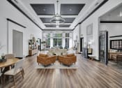 Thumbnail 1 of 25 - the living room of a new home with furniture and a chandelier