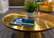 Thumbnail 58 of 106 - a book sitting on a table in a lobby