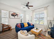 Thumbnail 2 of 24 - Living Room at parcHAUS at Celina Parkway, Celina