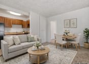 Thumbnail 2 of 18 - Open Concept Living Room and Kitchen at Peppertree