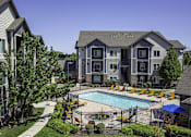 Thumbnail 27 of 33 - Aerial View Of Pool at Four Seasons at Southtowne Apartments, Utah