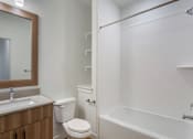 Thumbnail 27 of 28 - Bathroom with Soaking Tub at Amara Apartments,Midvale,Utah