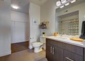Thumbnail 14 of 36 - Bathroom With Storage at Element 31 Apartments, Utah, 84106