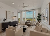Thumbnail 8 of 85 - Open living room with natural light at The Terrace