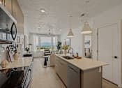 Thumbnail 13 of 85 - Modern kitchen with natural lighting and open floor plan at  The Terrace
