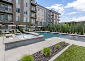 Thumbnail 18 of 42 - Landscaping Around Pool at City Lofts Apartments