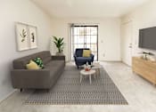 Thumbnail 4 of 18 - Living Room With Television at River Point Apartments, Tucson